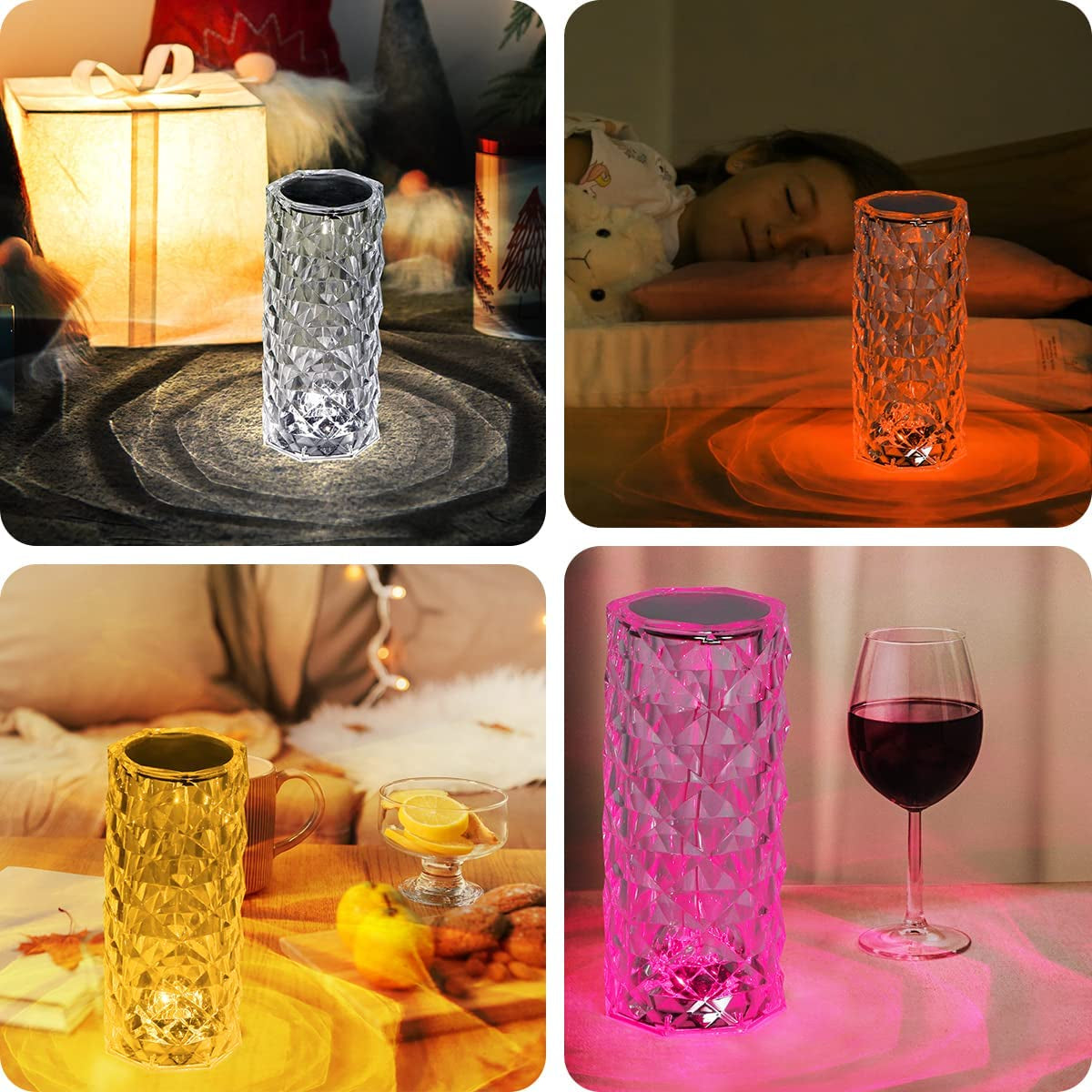 Crystal Lamp with 16 Colors (Touch Control)