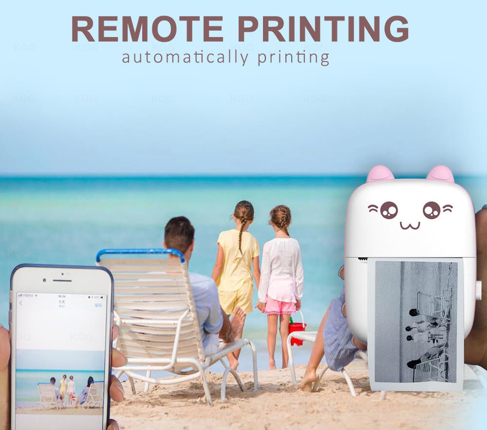Mini Bluetooth Portable Inkless Photo Printer